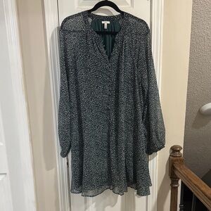 Joie Teal and Black Patterned Blouse